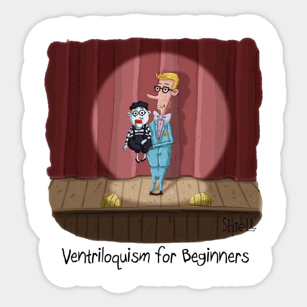 Ventriloquism for Beginners Sticker by macccc8